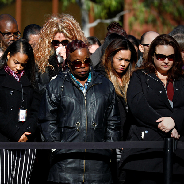 mourning at san bernadino CA